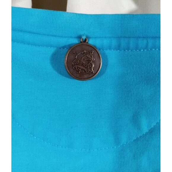 NWT Soft Surroundings Jersey Knit Cold Shoulder Sweater Top Shirt Solid Blue XSm - Picture 6 of 6